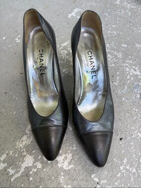 Chanel two tone heels